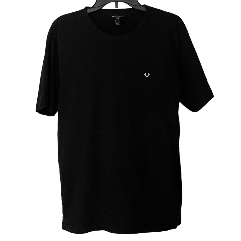 True Religion Mens Classic Black Tee Size Large
